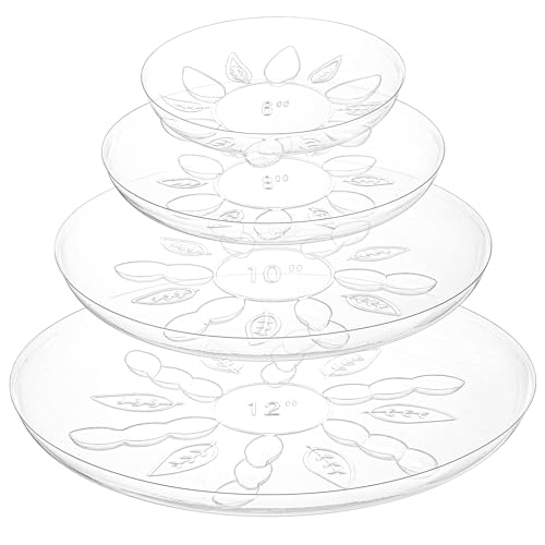 Youeon YOU-CLEARPLANTSAUCERS-4SIZE-24P 24 Pack Clear Plant Saucers thumb #5