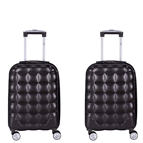 Flight Knight Bubble Valise Legere Compatible avec Air France, Hop! easyJet, RyanAir Et Bien d'autres! ABS 3 Tailles Bagage a Main 55x35x20 cm Et Bagage en Soute Grande avec 4 Roues Cover