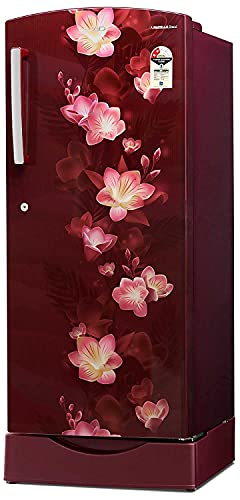 Image of Lloyd 225 L 2 Star Direct Cool Single Door Refrigerator (GLDC242SGWS2PB, Gardenia Wine, With Base Stand)