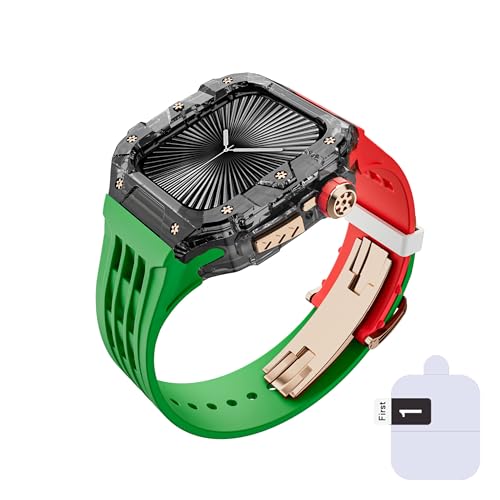Apple Watch�Ƃ̌݊������� Series 11/10/9/8/7/6/5/4�EUltra 3/2/1�ESE 3/2/1�E49mm�E46mm�E45mm/44mm �A�b�v���E�H�b�` ��̌^ ���� �P�[�X �J�o�[ �V���R�� �o���h �X�e�����X �o�b�N��