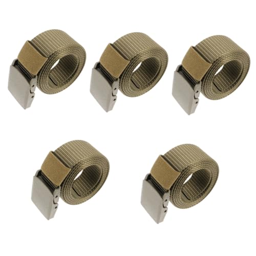 BESPORTBLE 5pcs Outdoor Utility Work Belt Breathable Waist Belt for Mountaineering Camping and Training Canvas Buckle