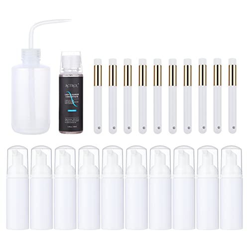 Eyelash Cleaner Concentrate Set Unscented 100Ml Eyelash Extension Shampoo Natural Foaming Cleanser 60Ml Bottled Cleansing Brush Diy Paraben And Sulfate Free Lashes & Salon Home Care Eyelash Shampoo #TOP13