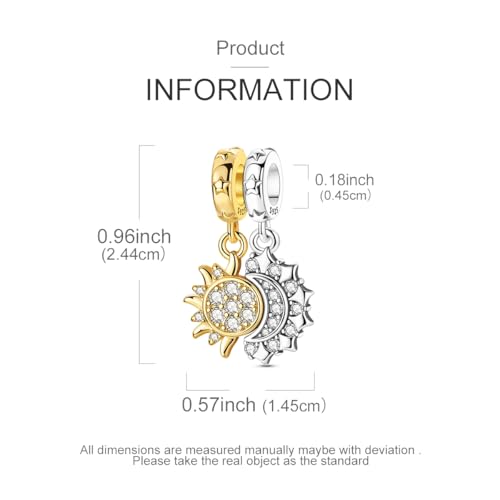 Image of 925 Sterling Silver Charms,Hypoallergenic Beads,Compatible with Pandora Bracelets and Necklaces,Women Holiday Gift Pendants