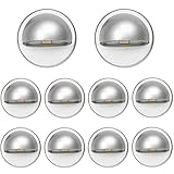 FVTLED LED階段ライトキット 低電圧 防水 IP65 屋外 半月 1-2/5インチ ステンレススチール 埋め込み式ウッドデッキ 照明 庭 庭 パティオ ステップ 風景 通路 LEDライト (10個 コールドホワイト)