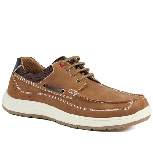 Wide Fit Lightweight Lace Up Shoes - Tan Size 8