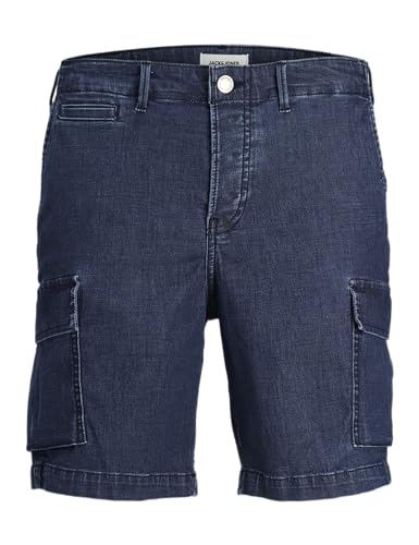 JACK & JONES Jjitucker Jjcargo-Pantalones Cortos MF 534 Sn, Azul Denim, M para Hombre