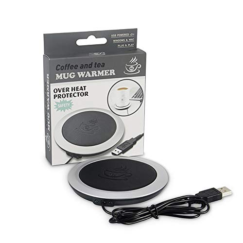 PU Heat-Resistant Electric Insulation Coaster USB Warm Cup Mat Warmer Pad Electric Beverage (Tea,Water,Cocoa,Soup or Milk) Heater Surface for Home Office Use - Thumbnail 5