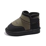 Zonkacen Unisex Boy Girl Non Slip Lightweight Fashion Memory Foam Winter Boots for Spring Autumn Climbing Street Snowball Fight Hiking Walk Snow Day New Year Green 4 Infant