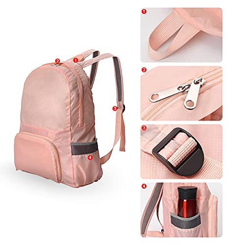 Mochila Ultra Ligera Impermeable Plegable Azul miniatura 3