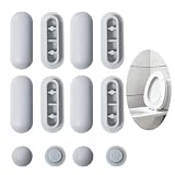12 pezzi Paracolpi per sedile WC, pad ammortizzanti per copriwater, paracolpi per sedile e coperchio, riduttori di rumore per sedili legno/plastica, senza adesivo, durevoli