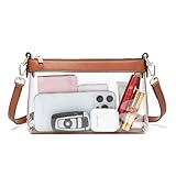 Wuflyover Clear Bag for Stadium Events, Clear Purses for Women, Stadium Approved Crossbody Bag, Mini Brown, S - Image 6