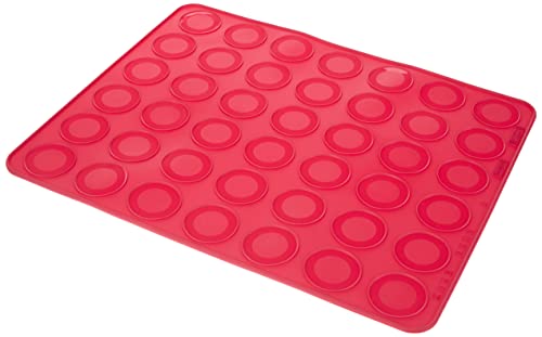 Lurch Germany Flexiform Baking Mat Macaron 15x11.8 Inches - Ruby