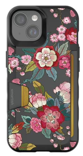 Smartish® iPhone 15 Wallet Case - Wallet Slayer Vol. 1 [Slim + Protective] - Vintage Floral - Drop Tested 6FT - Credit Card Holder - Floral Case for Women - Fits Apple iPhone 15