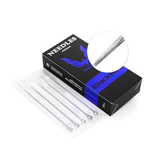 Agujas para tatuajes 3RL, agujas para tatuajes Ahat trazador de líneas redondo desechable y esterilizado para la máquina de tatuaje Kits de tatuaje Suministros de tatuaje- 50 pcs