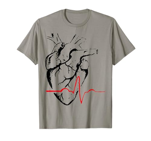 Anatomisches Herz Zeichnung EKG T-Shirt T-Shirt