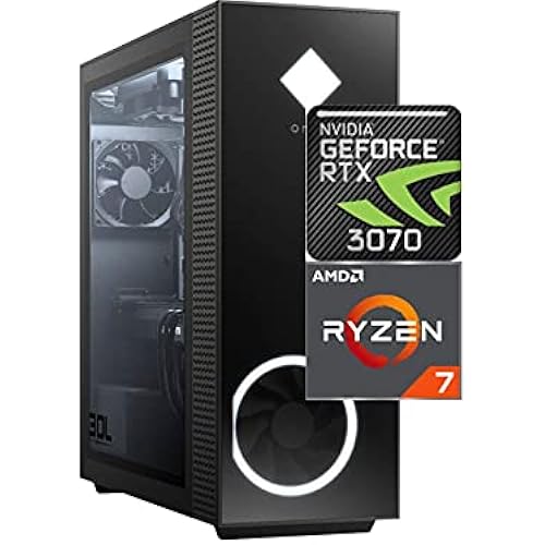 HP Newest OMEN 30L Gaming Desktop PC, AMD 8-Core Ryzen 7 5800X(Up to 4.7GHz), GeForce RTX 3070, HyperX 16 GB RAM, 1TB SSD+1TB HDD, Windows 10, 750W PSU, Liquid Cooling, RGB Light+AllyFlex MP