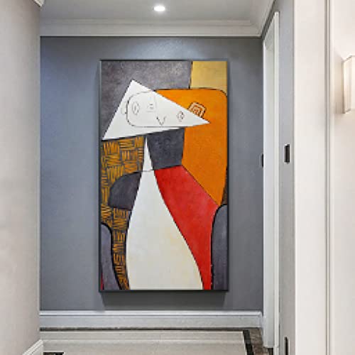 Peinture abstraite inspiration Picasso sur toile pour un salon plein de caractère