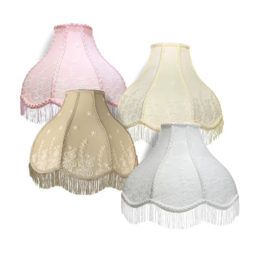 Royal Designs, Inc. Victorian Scalloped Lamp Shade, VS-1001-17BG, 6 x 17 x 13, Beige