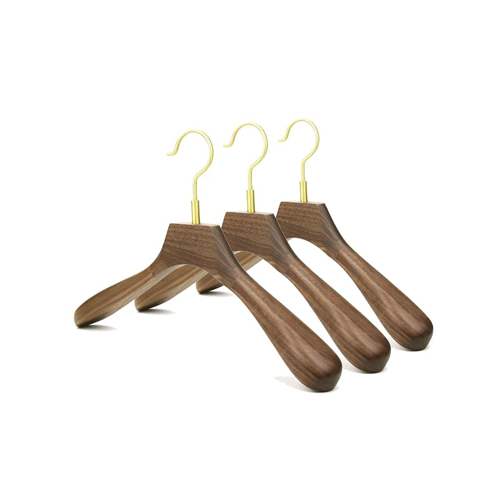 TXGJWRA Hangers Coat Hanger Household Solid Wood Coat Hanger Copper Hook Non Slip Rack Hanger Seamless Children's Hanger Space Saving,