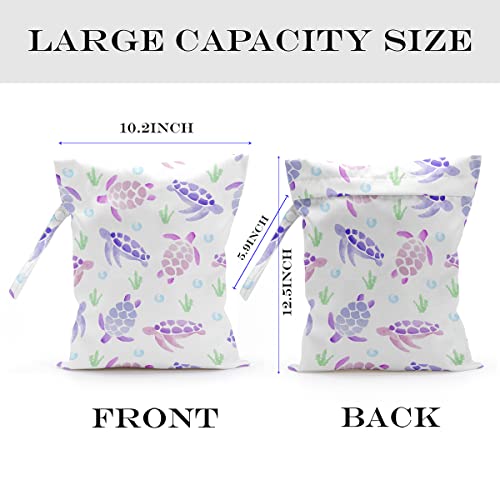 Zcyxuuw Wet Bag, Wet Dry Bag, Wet Bag For Swimsuit, Travel, Beach, Pool, Diapers, Dirty Yoga Gym Clothes, Makeup Bag, Waterproof Reusable Beach Bag Anchor Sea Turtle Pirate Blue #TOP1