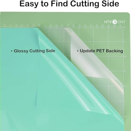 Image of HTVRONT Mint Permanent Vinyl - 12 inch x 14 FT Glossy Mint Adhesive Permanent Vinyl Roll Compatible with Cricut Cutting Machine, Silhouette, Cameo Cutters, Signs, Scrapbooking, Craft, Die Cutters