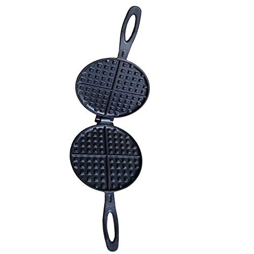 HAWOK Cast Iron Waffle Iron Waffle Maker Dia 6.5inch - Thumbnail 2