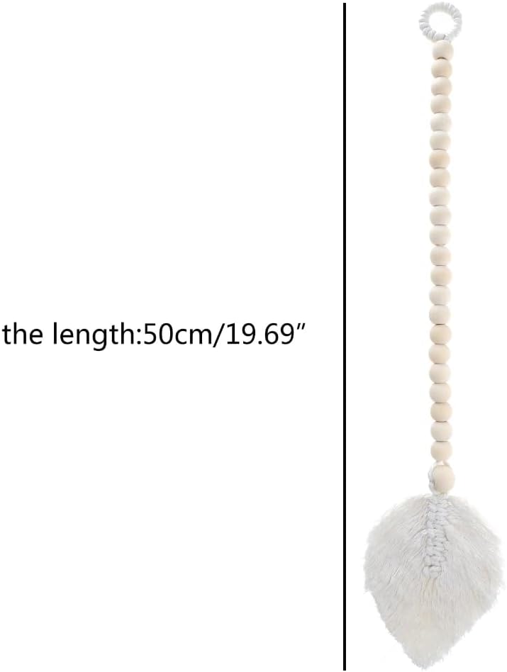 Wooden Beads Cotton Rope Hand-Woven Curtain Door Curtain Straps Curtain Tieback image 5