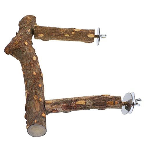 SUPVOX Juguetes para Loros Columpios Perchas para Loros Accesorios para Jaulas De Pájaros Soporte para Loros Ramas De Madera Perchas Juguetes para Hacer Ejercicio para Pájaros