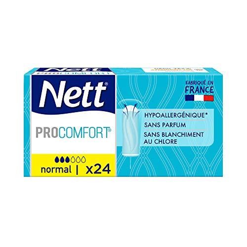 Nett® ProComfort® Normal, Tampón Sin Aplicador, para Flujo Normal, Caja 24 Sellos