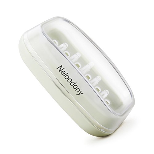 Neloodony Clear Cover Bathroom Soap Dish Soap Box Holder Savon Savon, Propre et Sec, Bleu