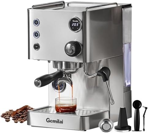 Gemilai Espresso Machine, 15 Bar Coffee Maker with 1450W Boiler, ...