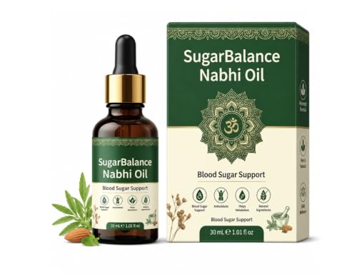 SugarBalance Nabhi Oil with Natural Plant Extracts | Herbal Belly Button Oil for Daily Navel Care | Lightweight Wellness Massage Oil for Men & Women