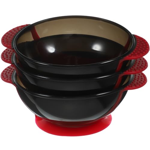 Didiseaon3Pcs Hair Tinting Bowls with Suction Base Hair Dye Bowls for Easy Mixing and Application Reusable Coloring Tools for Home and Salon