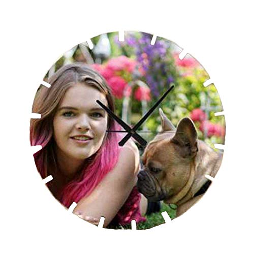 Mookase Reloj de Pared Personalizado Dentado 20x0,5 cm con tu Propia Foto | Reloj de Madera con Foto, Texto o Imagen | Regalo Original