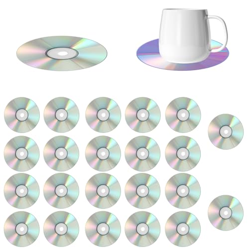 25 PCS Disk Drink Coasters, Retro Novelty Floppy Disk Coaster 90's Party Decorations Supplies Creative CD Themed Drink Coasters Set for Party Bars Birthday Gifts Home Decor Housewarming Gifts