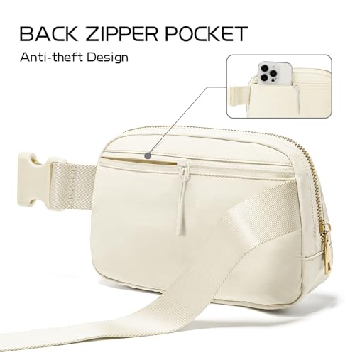 Image of Gitus Gifts for 8 9 10 11 12 Year Old Girls Belt Bag Fanny Pack Crossbody Bags with Initial Letter Patch Cute Stuff Birthday Gifts for Teen Girls Women Personalized Trend Stuff (Ivory-Z)
