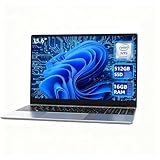 AKEDA PC Portable 15,6" IPS FHD, 16Go RAM 512Go SSD, Windows 11 Pro, HDMI/USB, Ordinateur Léger pour Étudiants & Bureau + Accessoires