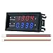 Dc 100V 200V 10A Voltmeter Ammeter, 4 Digits Dual Led Digital Display, High Precision Amps Volts Merter Panel Gauge