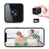 【BEWEGUNGSERKENNUNG + HANDY-ALARM】Mit einem intelligenteren und präziseren Bewegungsüberwachungssystem können Sie die Sensorempfindlichkeit in der App anpassen. Sobald die Wlan-Mini-Kamera eine Bewegung erkennt, nimmt sie ein Bild sofort auf, speichert es in der App und schicket eine Warnmeldung zu Ihrem Handy. Dadurch werden Sie die wichtige Sachen nicht verpassen. Die Mini Kameras ist einer Ihrer wichtigsten Patner und stellt die Sicherheit Ihres Familieneigentums jederzeit sicher.