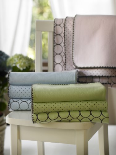 Image of SwaddleDesigns Large Receiving Blanket, Ultimate Swaddle for Baby Boys, Girls, Softest US Cotton Flannel, Best Shower Gift, Made in USA, Brown Polka Dots on Lime (Mom's Choice Award Winner)