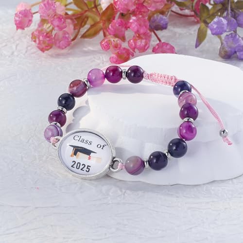Image of Sunflower Jewellery Graduation Gift 2025 Graduation Bracelets (Class of 2025 Black Cap)