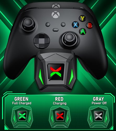 Controller Charger Station with 2x2550mAh Rechargeable Battery Packs for Xbox One/Series X|S Controller, Dual Charging Dock for Xbox One Controller Battery Pack with 4 Batteries Covers for Xbox