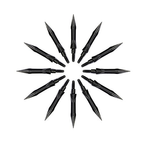 3Z Archery 12pcs Bogenschießen Pfeilspitzen Broadheads Carbon Metal Compound 150 GR Jagd Bogen und Armbrustschießen Cover