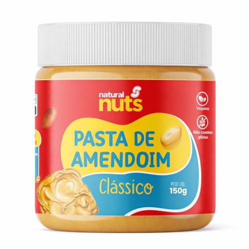 Natural Nuts Pasta de Amendoim Clássica | Escolha Saudável e Deliciosa | Rico em Nutrientes Essenciais | Produto Vegano | Sem Glúten e Lactose - Experimente Agora! (150g)