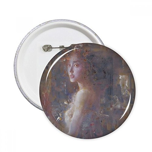 Peinture à l'huile ronde épingle vêtement pour look créatif