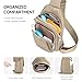 befen Anti Theft Genuine Leather Small Sling Bag for Women RFID Crossbody Bags for Women Travel Leather Fanny Packs with Adjuatable Strap Ladies Crossbody Purse with Card Slot Taupe