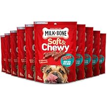 Milk-Bone Soft & Chewy Dog Treats, Made with Real Bacon, 5.6 Ounce Pouch Pack of 10