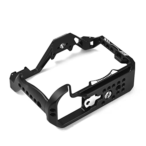 Image of Andoer Camera Cage Aluminum Alloy Video Cage with Cold Shoe Mount Numerous 1 /4 Inch Threads Replacement for Canon R7 Camera