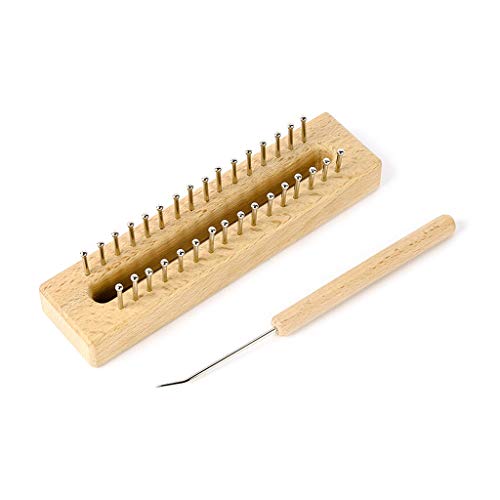 HUAJINGKEJI Juego de 32 ganchos de madera para tejer agujas para calcetines, sombreros, bufandas, herramienta de tejer, gancho de ganchillo