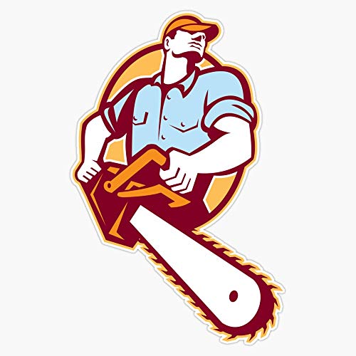 Lumberjack Tree Surgeon Chainsaw Vinyl Decal 5